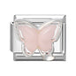 Zircon Pearl Heart Bow Candy Flower Butterfly Italian Charm Links Fit 9mm Stainless Steel Bracelet Personalized DIY Making Gifts