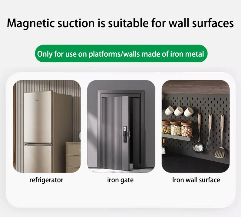 Punch-Free Wall Mounted Magnetic Fridge Shelf Kitchen Seasoning Spice Organizer Multifunctional Home Storage Box