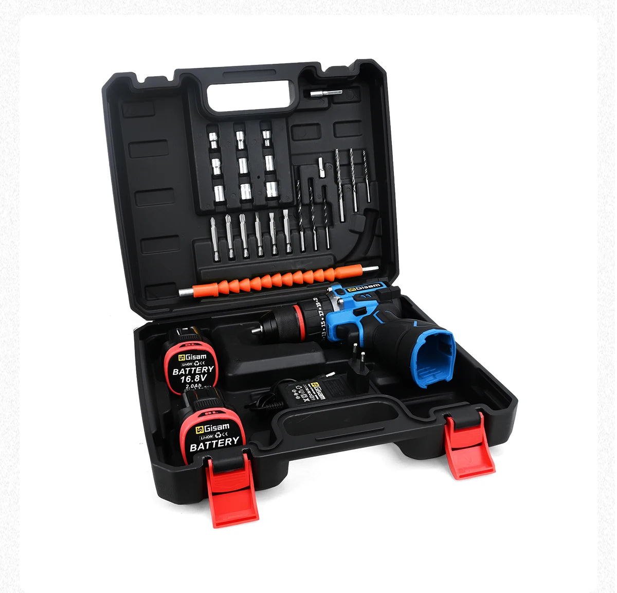 Gisam 95NM Brushless Electric Impact Drill 25+3 Torque 3 in 1 Cordless Electric Screwdriver Portable Power Tools For Home Woodwo