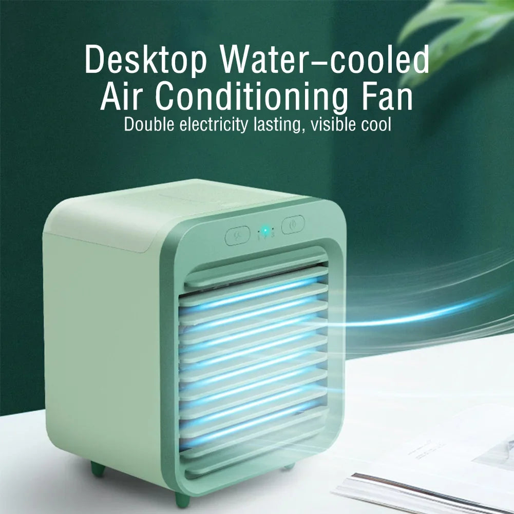 New Portable USB Chargeable Mini 3 Gear Air Conditioner Cooler Fan Air Conditioner Air Cooling Fan Office Desktop Fan