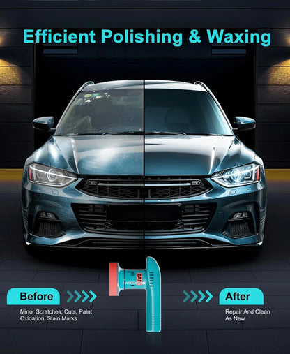 EAFC Car Polisher Handheld Wireless Polisher Car Polishing Waxing Sanding Machine Power Tool for Car Body Cleaning Waxing Repair