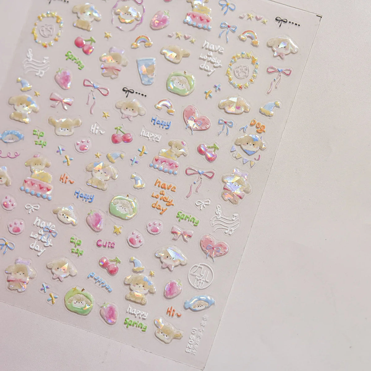 Colorful Water Bubble 5D Nail Art Stickers Goldfish Koi carp Dreamy Polarized Dreamlike Self Adhesive Delicate Manicure Decals