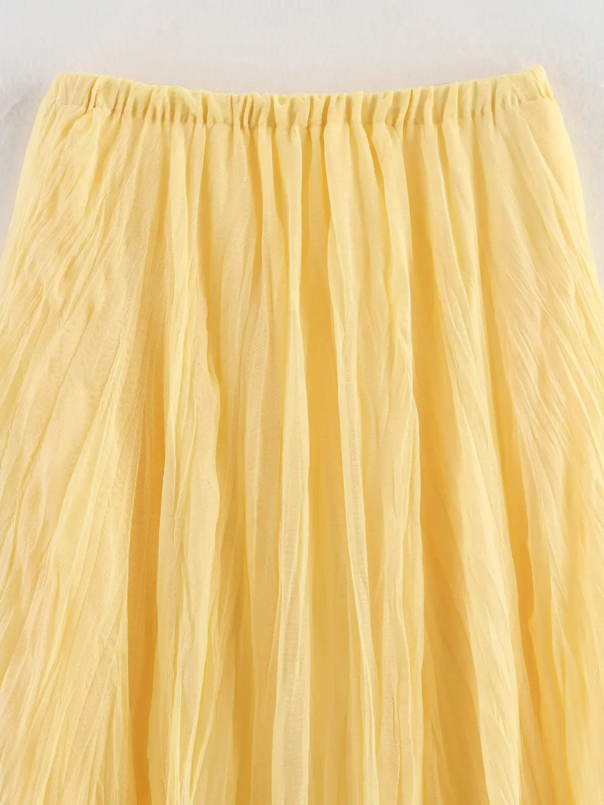 HH Women Elastic Waist Pleated Maxi Skirt Flowy A Line Pleated Long Skirt In Yellow White Pink For Spring Summer Beach Vacation
