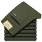 Autumn 96% Cotton Men's Stretch Slim Jeans Army Green Soft Comfortable Casual Straight Denim Pants Trousers Large Size 42