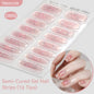 Gradient Auroras Semi Cured Gel Nail Strips Sparkly Shinning DIY Gel Polish Stickers for Nails Works with UV/LED Nail Lamps