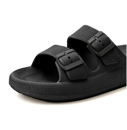 Women Summer Sandals Bathroom Home Slippers Outdoor Beach Slides Cloud Casual Soft Flip Flops Non Slip Men Male House New 2025