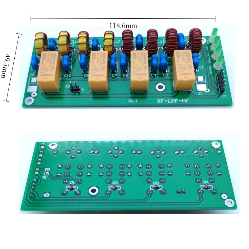 XF-LPF-HF filter  12v 100W HF low pass LPF unit 3.5Mhz-30Mhz