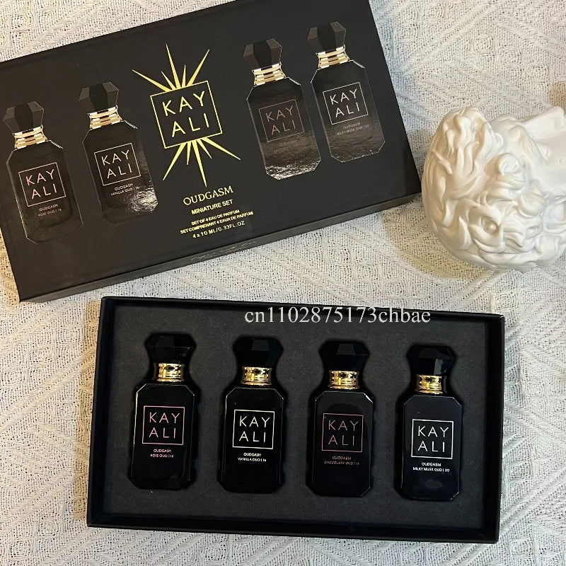 KAYALI 4x10ml Mini Perfume Set Vanilla Oud Floral Fruity Oriental Long Lasting Unisex Eau De Parfum Travel Gift Set Luxury