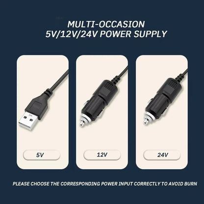 5V 12V 24V Car Fan Cooling Car Fan Dual Head Usb Car Fan 2 Speeds Adjustable Auto Cooler Air Fan Car Accessories Wind Regulation