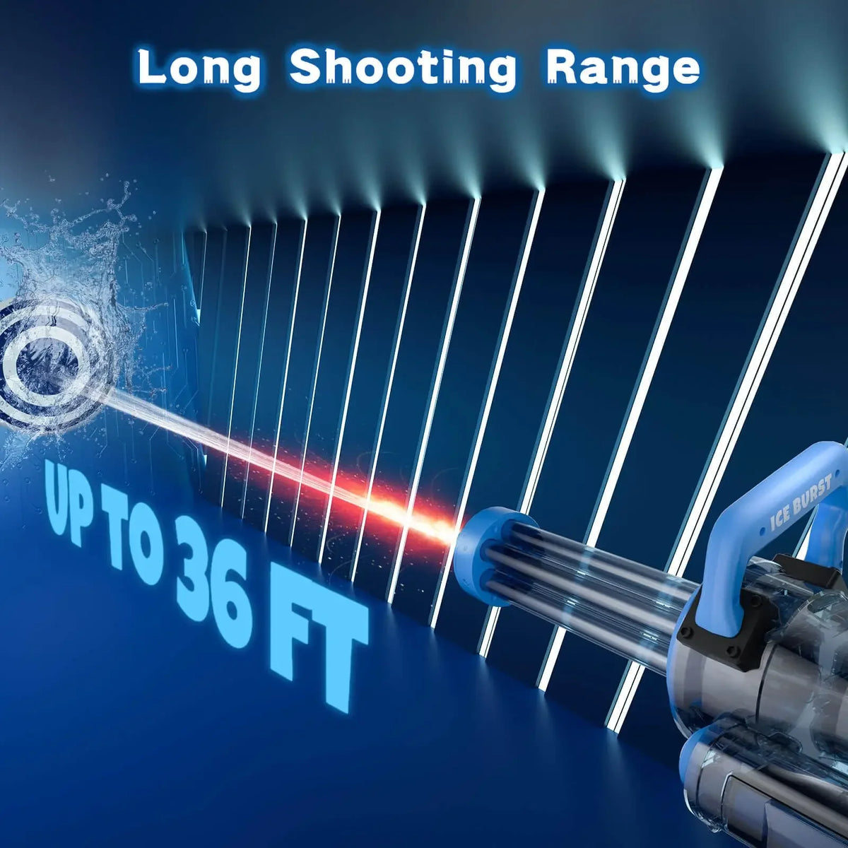 2025 The Strongest Gatling Electric Water Gun Toy, Summer Beach Pool Battle Light Shooting Water Gun Boy Adult Children Gifts