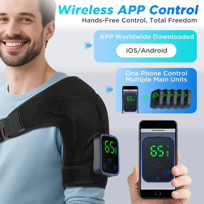 Electric Shoulder Heating Pad 3-Speed Vibration Muscle Relax Belt Thermal Massager Shoulder Neck Health Care Support Brace