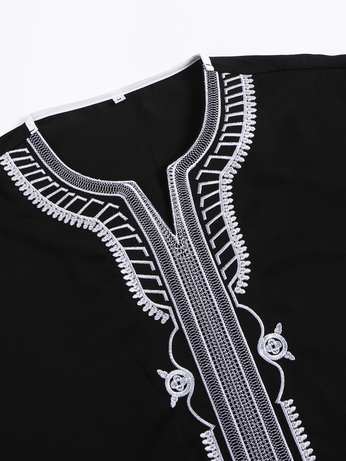 2025 Embroidered Traditional Men Boubou Jalabiyas Jubbah Muslim MEN'S Thobe Morocco Thobes Islamic Clothing Ramadan Robe Abaya