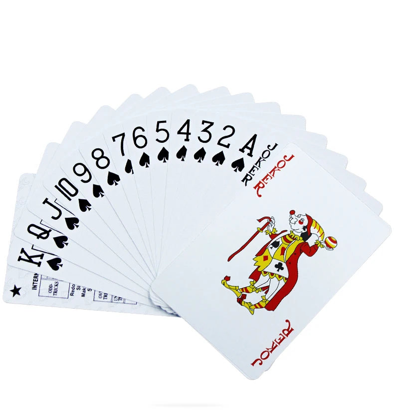 Playing Cards PVC Waterproof Playing Cards Plastic Crystal Game Ware Durable Supplies Creative Gift Practical Joke Party Gift