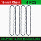 12" Guide Bar & 45 Link Chain Set 3/8"LP Pitch 0.050" Groove Width Rounded Teeth Alloy Chainsaw Components 12 Inch Electric Saw