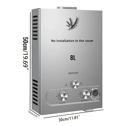 VEVOR LPG Liquefied Petroleum Gas Water Heater 6L 8L 10L 12L 16L 18L Liquefied Petroleum Gas Propane Butane Water Heater