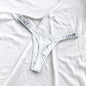 Low Waist Sexy Women Thongs Panties Rhinestones letter Diamonds G String Sports Thong Shorts Briefs T-back Fitness Size S-XL
