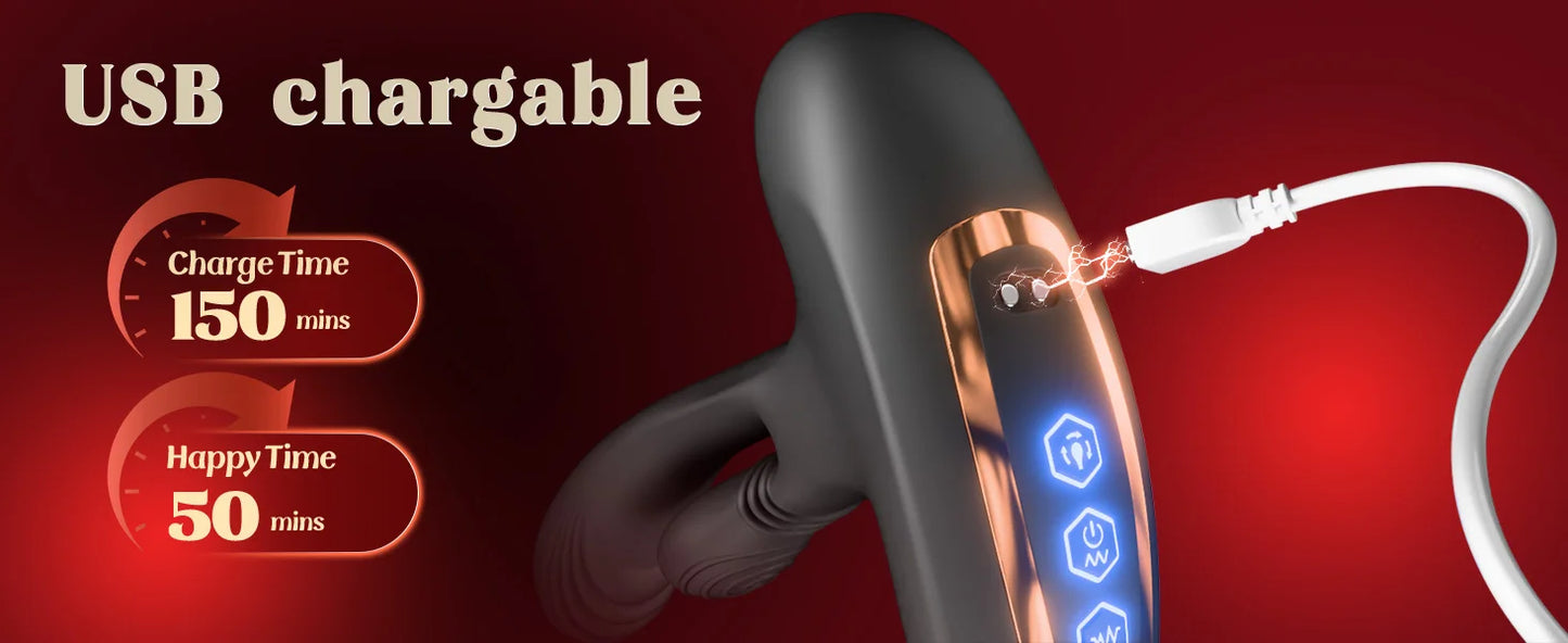 360° Circular Kneading Anal Vibrator Male Prostate Massager with Cock Ring 3 in 1 L-Shaped Vibrators Adult Anal Sex Toy for Gay