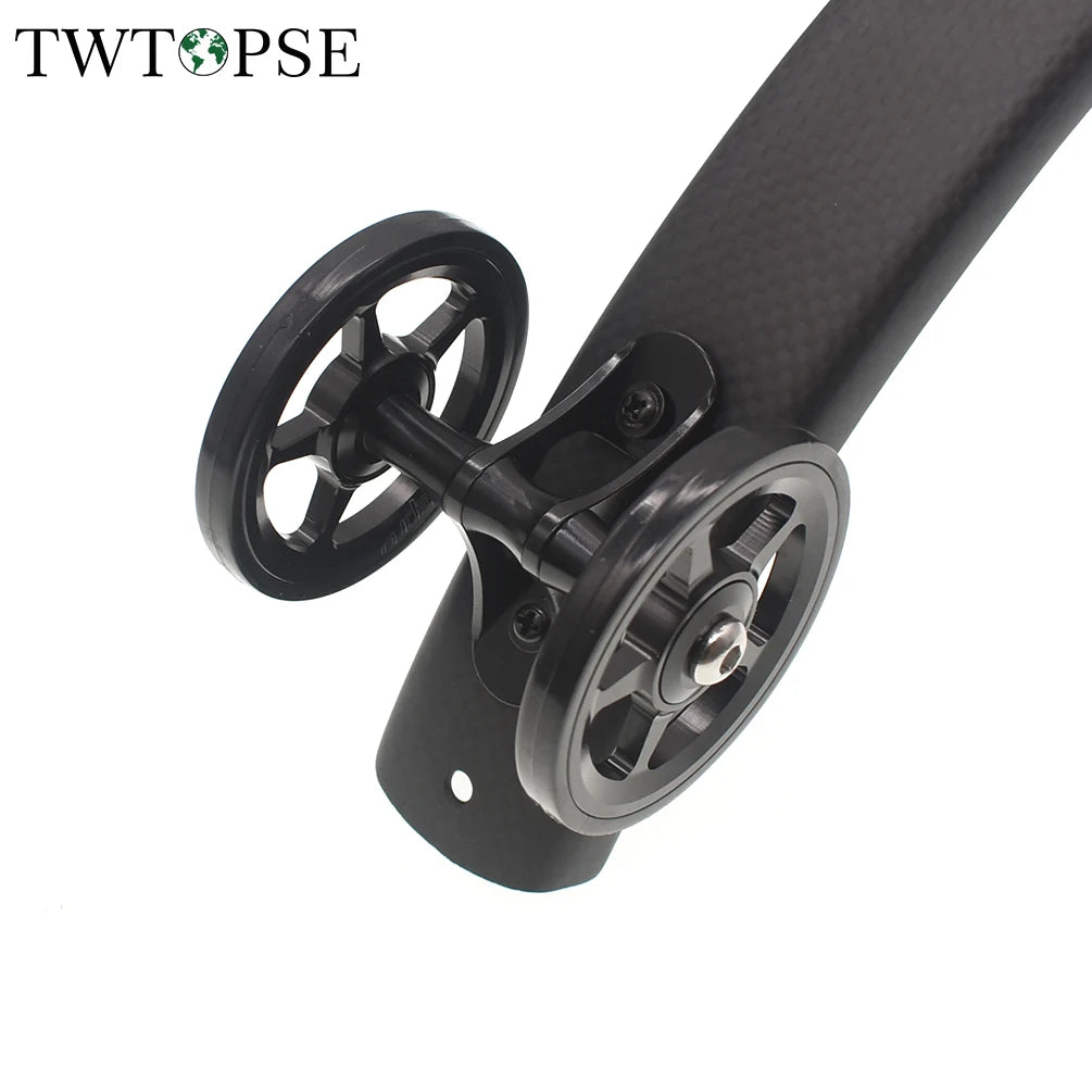 TWTOPSE Bike Easywheel Mudguard Fender Wheel For Brompton Folding Bicycle Mud Guard Wheel Double AL7075 CNC A C Line 77g 60mm