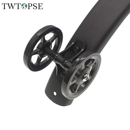 TWTOPSE Bike Easywheel Mudguard Fender Wheel For Brompton Folding Bicycle Mud Guard Wheel Double AL7075 CNC A C Line 77g 60mm