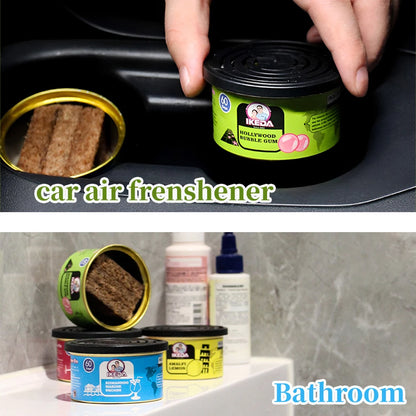 Car Interior Air Freshener Decorative Accessories Natural Wood Block Canned Car Aromatherapy Multi-functional Fiber Deodorant