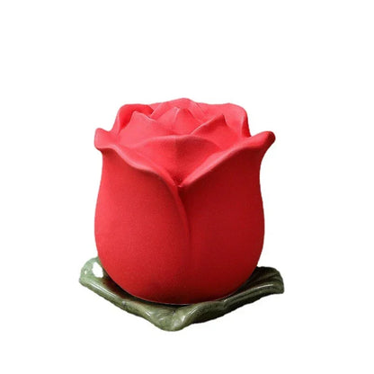 Ceramic Ash Urn Mini Funeral Box Small Pet Cremation Ashes Urns Animal Rose Flower Container Puppy Deceased Pet Cats Memorial