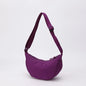 Nylon fabric zipper crossbody bag for men and women, crescent-shaped dumpling bag under the armpits, large capacity