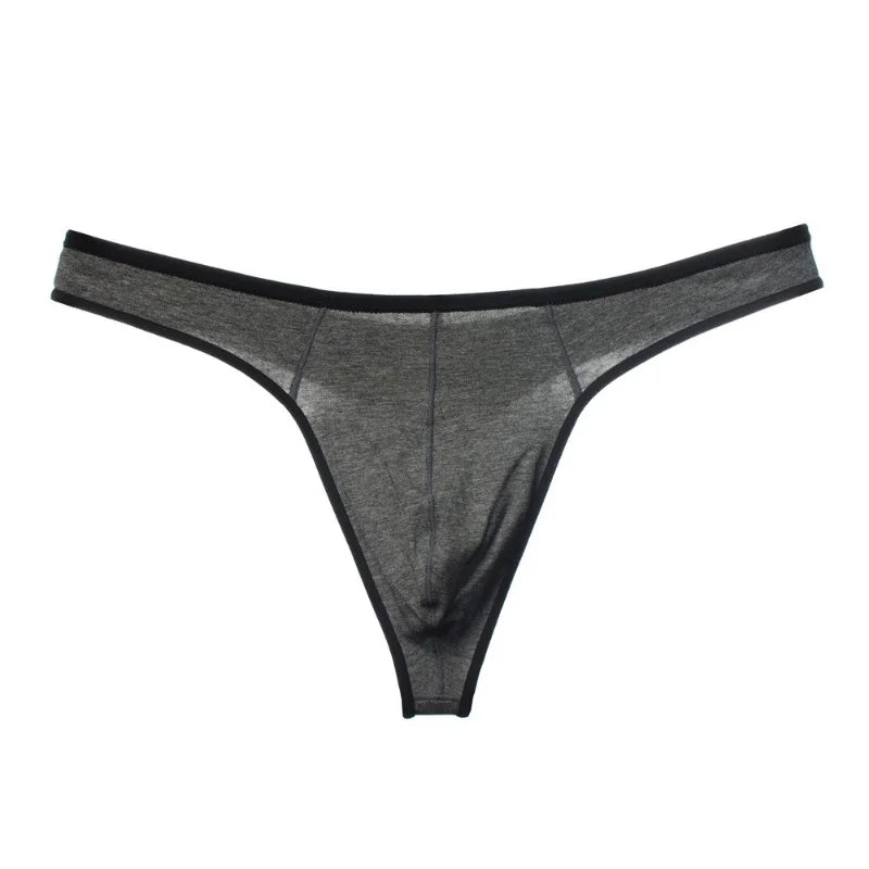 Sports Solid Men Thong Male Cotton Breathable G-String Seamless No Trace Sports Panties Sexy T-back Exotic Lingerie Plus Size