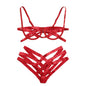 Sexy Mesh Hollow Out Lingerie Set Womens Seamless Solid Color Bra Set Soft Comfortable Briefs Elastic Intimates Underwear Set