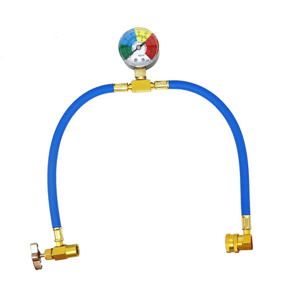 R134A Air Conditioner Gas Cooler with Measuring Gauge Car Refrigerant Charging Pipe AC Recharge Hose for Car Automobile