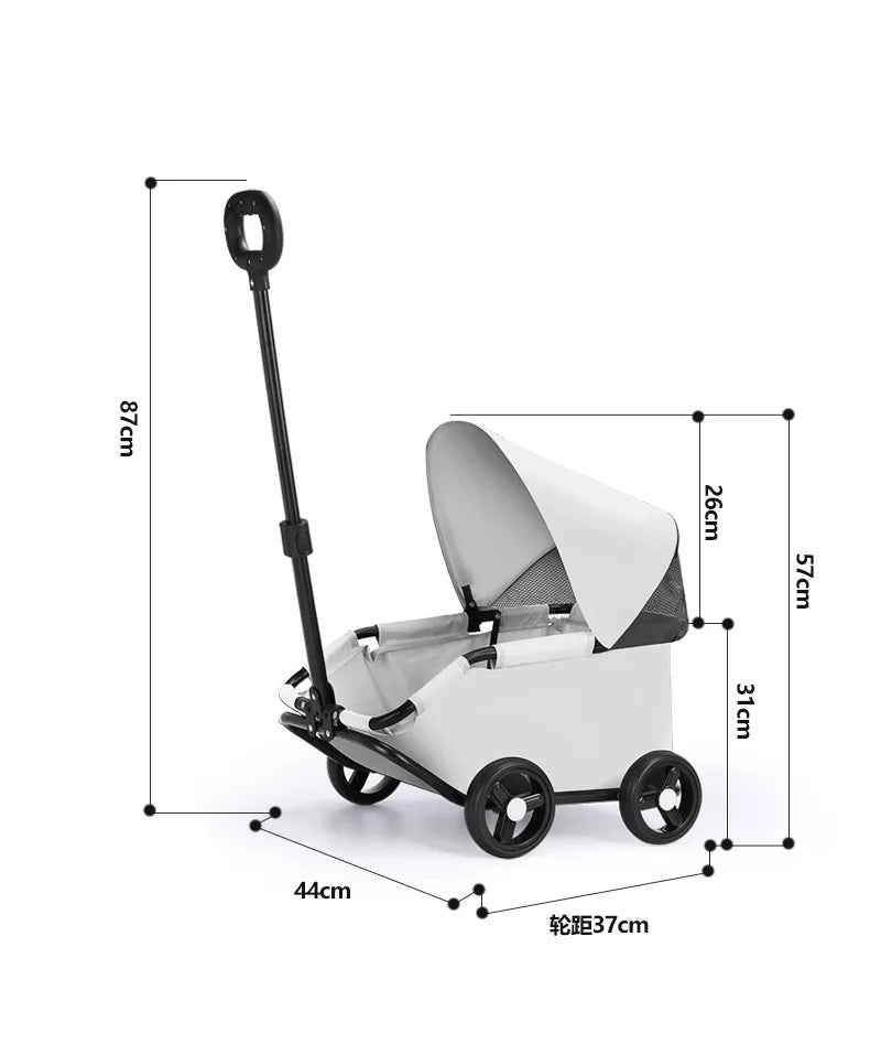 Foldable Pet Stroller Cart for Small Dogs Cats Puppy Kitten Outdoor Travel Carrier Toy Pushcart