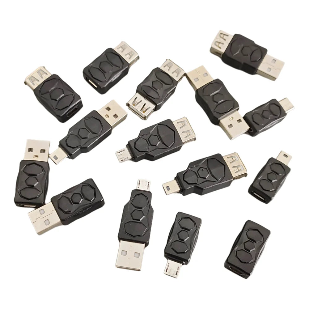 1-10PCS USB to Micro Mini Type-C USB Adapter Converter Usb Male Female Converter for Phone Tablet Camera Charging Adaptor