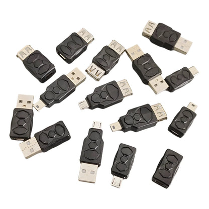 1-10PCS USB to Micro Mini Type-C USB Adapter Converter Usb Male Female Converter for Phone Tablet Camera Charging Adaptor