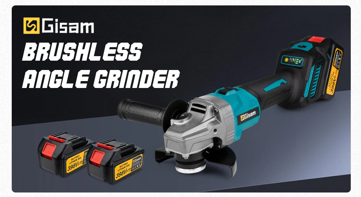 125mm 7 Gears Brushless Angle Grinder Polishing Cutting Machine Electric Angle Grinder Power Tool for Makita 18V Battery Pins
