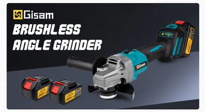 125mm 7 Gears Brushless Angle Grinder Polishing Cutting Machine Electric Angle Grinder Power Tool for Makita 18V Battery Pins