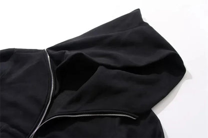 New Hoodies Men zipper Cardigan harajuku black sweatshirts hip hop swag style skateboard streetwear Cloak Hooded jacket coat