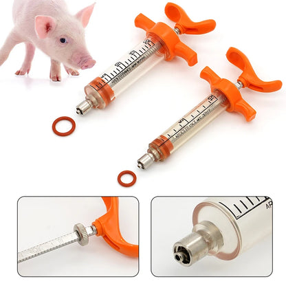 10/30/50ML Animal Syringe Plastic Veterinary Syringe With Needle Bird Feeding Rearing Poultry Syringe Small Pet Medicine Feeder