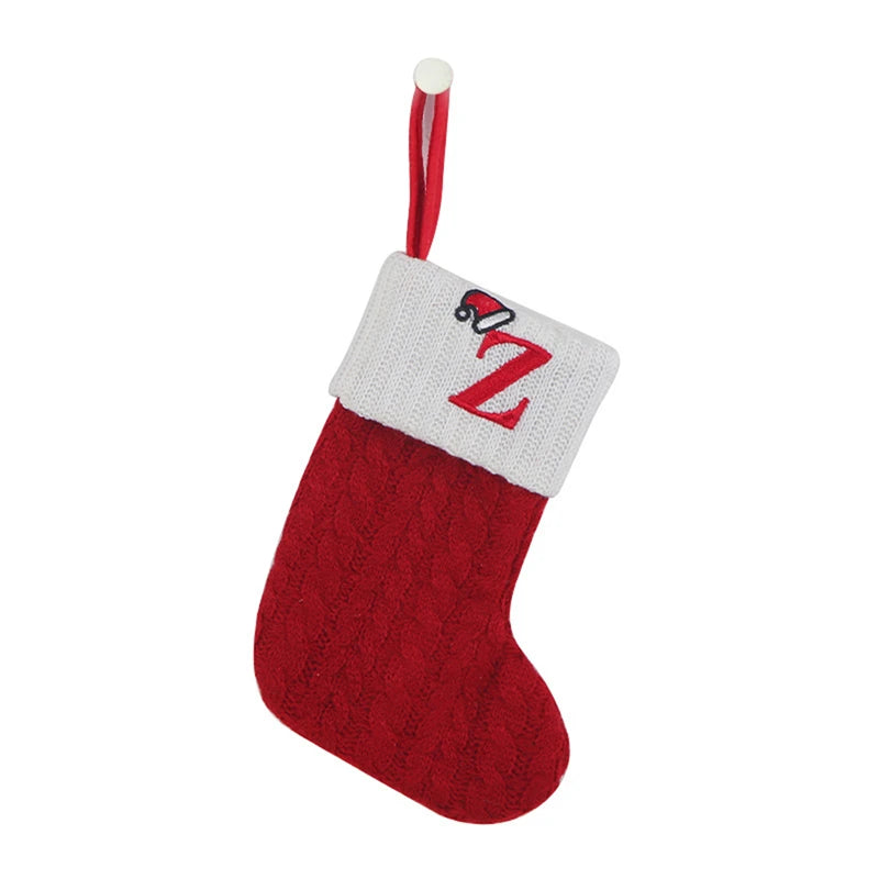 Christmas Alphabet Knitting Socks Christmas Tree Ornaments Christmas Decorations For Home 2024 Navidad Noel 2025Xmas Gift