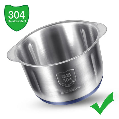 5L Electric Food Processor Meat Grinder with 6 Stainless Steel Blades Multifunction Meat Chopper Vegetable Cutter Food Mincer Large Capacity Kitchen Chopper for Meat Vegetables Fruits Garlic Onion Nuts Baby Food