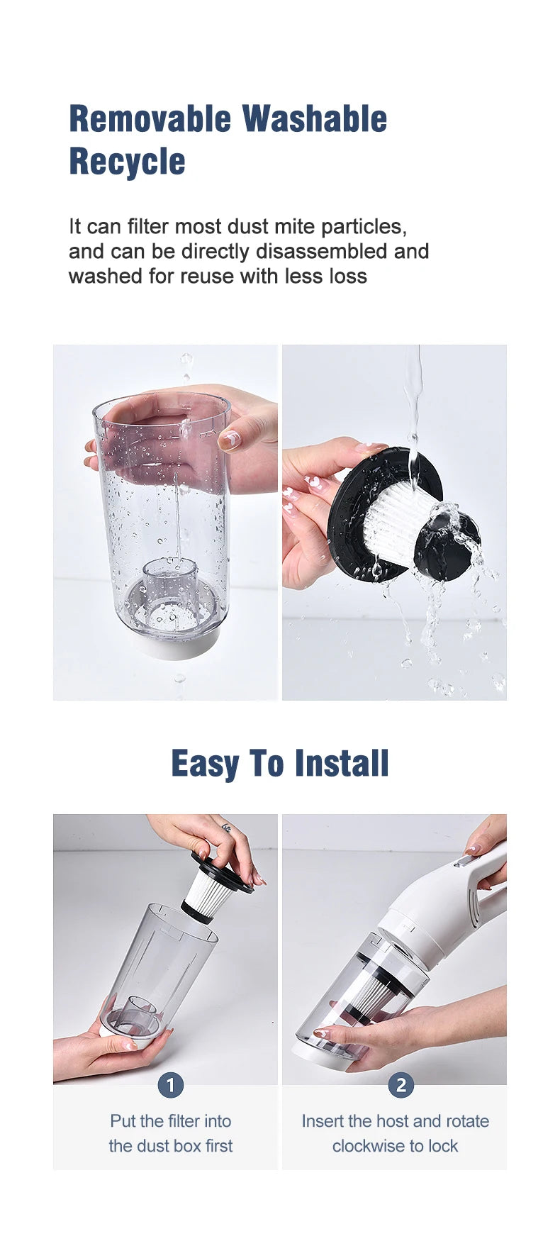USB Charging Vacuum Cleaner Mini Portable Wireless Hand Held Cleaner Powerful Cleaning Machine Car Home Appliance For Dust Pet Hair