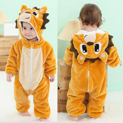 Baby Clothes Winter Pajamas Flannel Thermal Pijamas for Toddler Kids Boys Girls Squirrel Cow Onesies Infant Jumpsuit Pyjamas