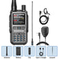 Baofeng UV-5R Mini Walkie Talkie Bluetooth Programming Wireless Copy Frequency Full Band 999CH AM FM Type-C Long Range Ham Radio