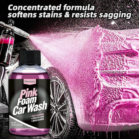 Pink Foaming Extreme Bodywash & Wax Foaming Car Wash Soap, (Works with Foam Cannons/Guns or Bucket Washes) For Cars, Trucks