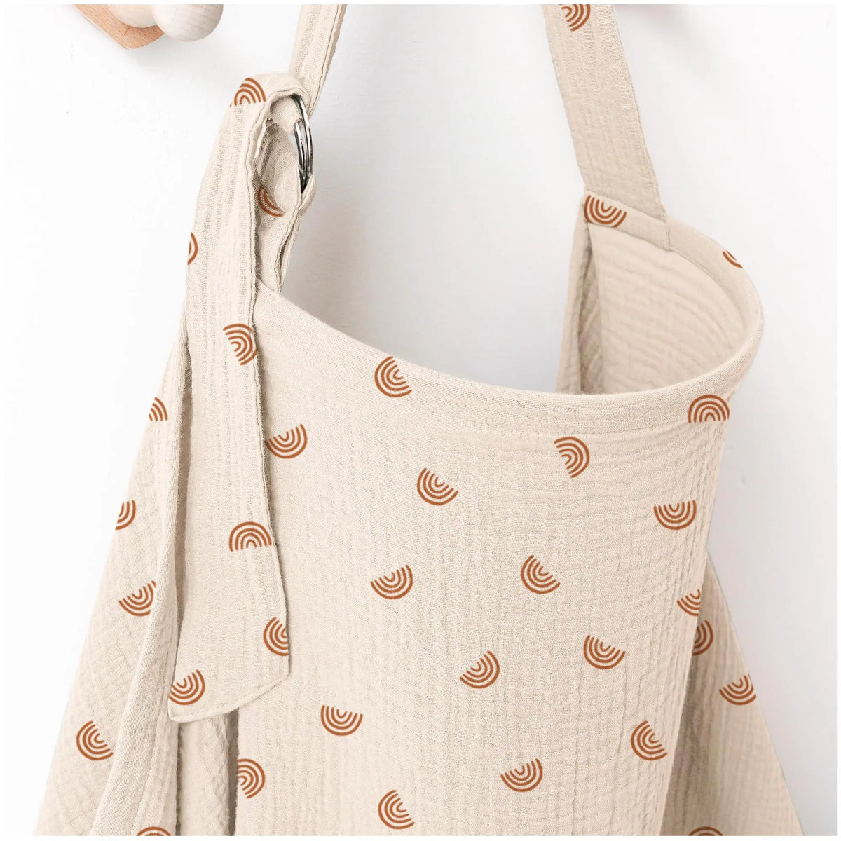 Muslin Nursing Covers for Breastfeeding, Privacy Breast Feeding Cover with Arch Neckline for Mom and Baby Nursing Apron