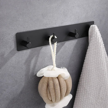 Stainless Steel 3M Self Adhesive Hooks Sticky Wall Door Hook Robe Tea Towel Rustproof Towel Rack, Clothes Coat Hanger