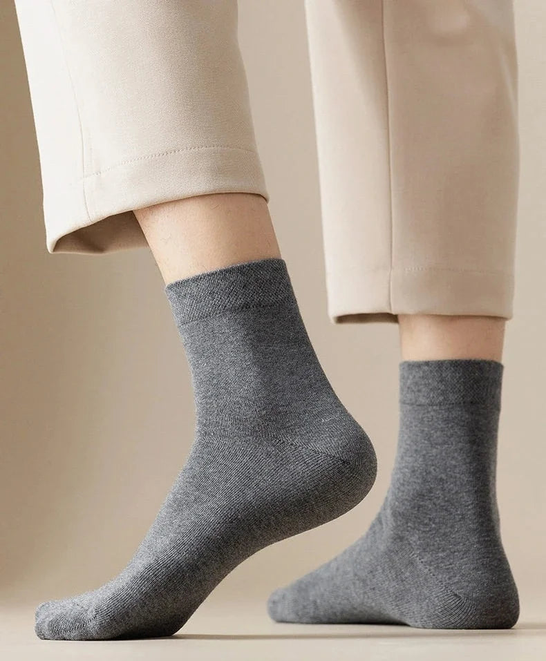 CHUANGERM 10‑Pack Men Black Business Socks Soft Breathable Comfort Formal Dress Socks For Daily Office Work Socks