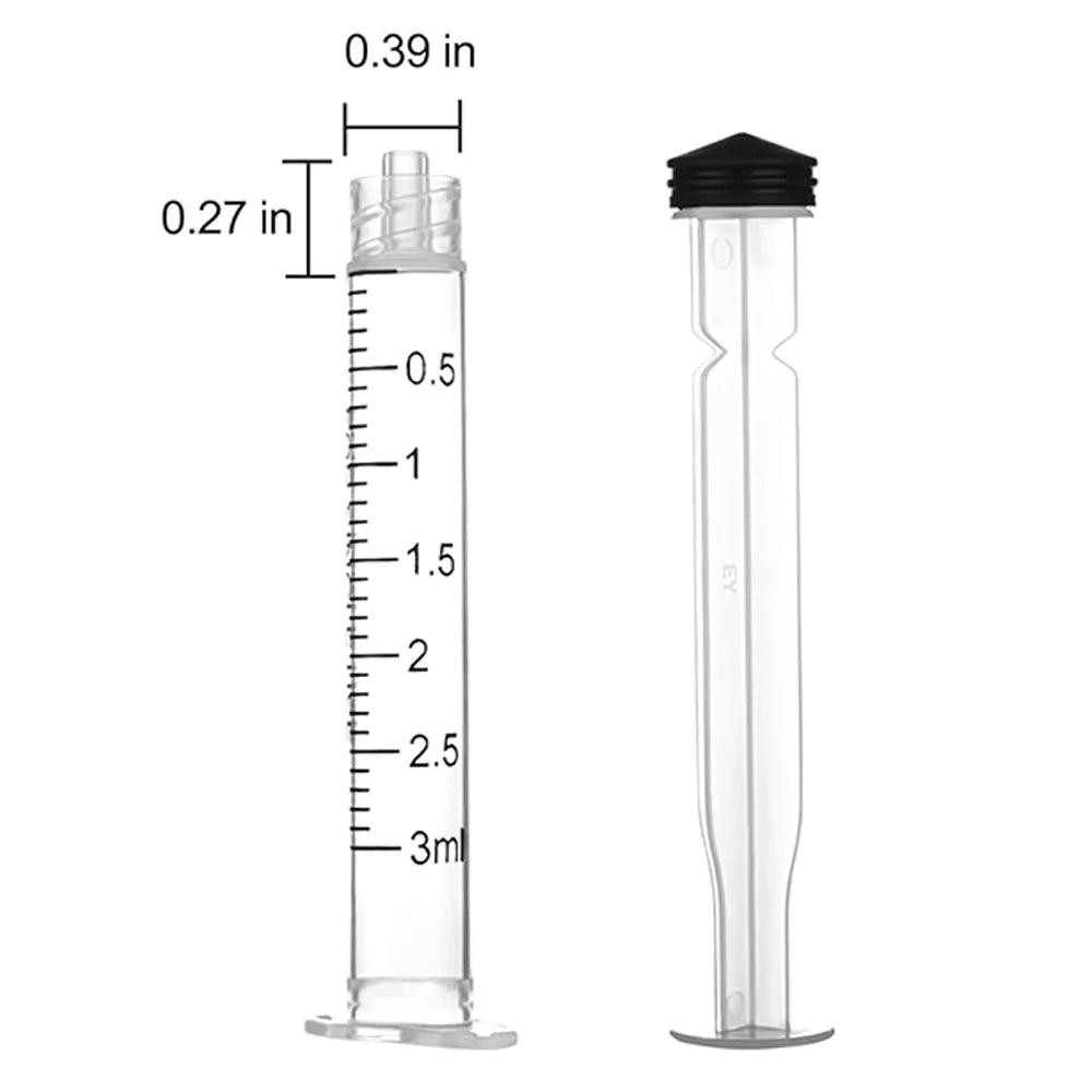 100 Pieces of 3ml Luer Lock Syringes, Disposable Samplers, Glue Dispensers, Laboratory-Specific Industrial Veterinary DIY Tools