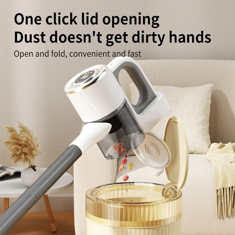 Handheld Cordless Vacuum Cleaner, 18Kpa 55Mins Smart Stick Vac with Tangle-Resistant Design Hard Floor Carpets Pet Hair