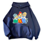 Cartoon Hoodie Alvin and The Chipmunks Green Red Navy Blue Shirt Camisa S/P Movie Promo Animation Long Sleeve Hoody Sweatshirts