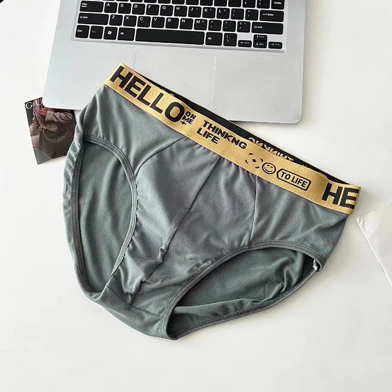 3Pcs/Lot Men's Underpants Soft Men Panties Sports Personality Boxers Breathable Large Size Panties Briefs for Men Underwears