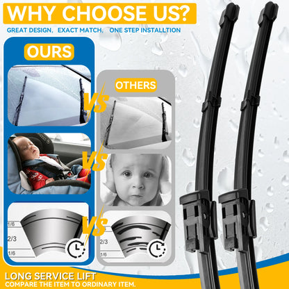 Erick's Wiper LHD Front Wiper Blades For Skoda Octavia A7 Typ5E MK3 2013 - 2019 Windshield Windscreen Window Brush 24"19"